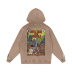 Welcome to the Jungle - Snow Washed Loose Cotton Hoodie