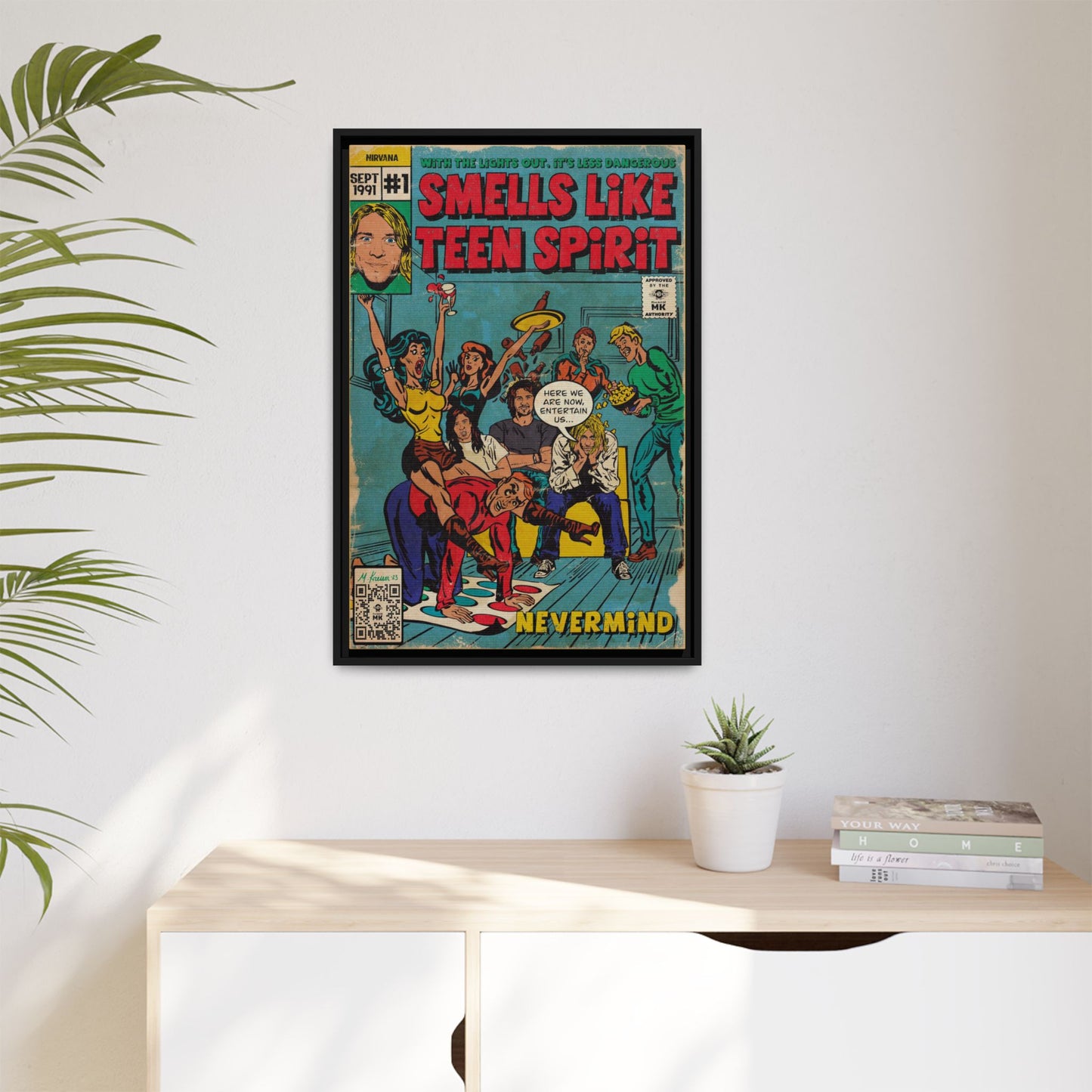 Nirvana - Smells Like Teen Spirit -  Gallery Canvas Wraps, Vertical Frame