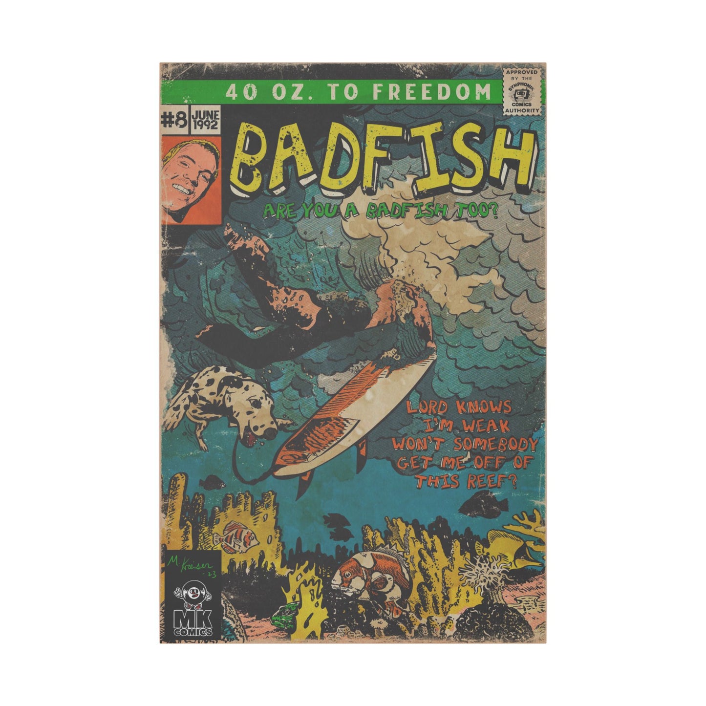 Badfish - Matte Canvas, Stretched, 0.75"