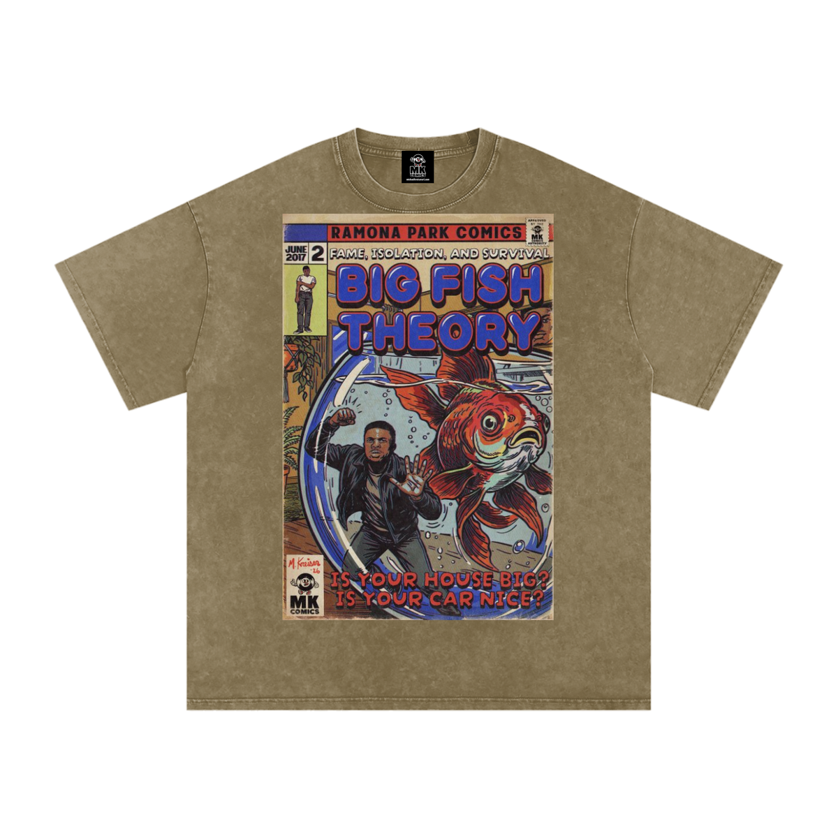 Big Fish Theory - Snow Washed Oversized Cotton T-Shirt
