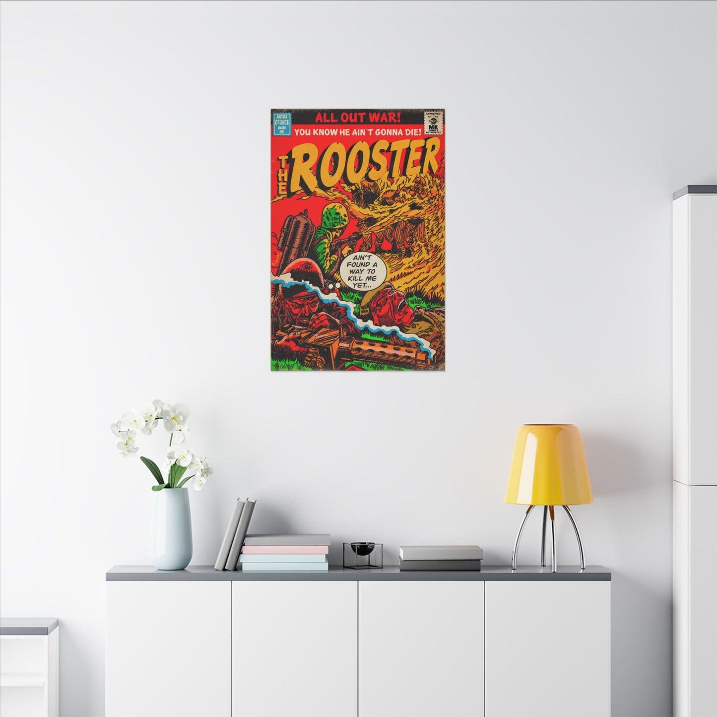 Rooster - Matte Canvas, Stretched, 0.75"