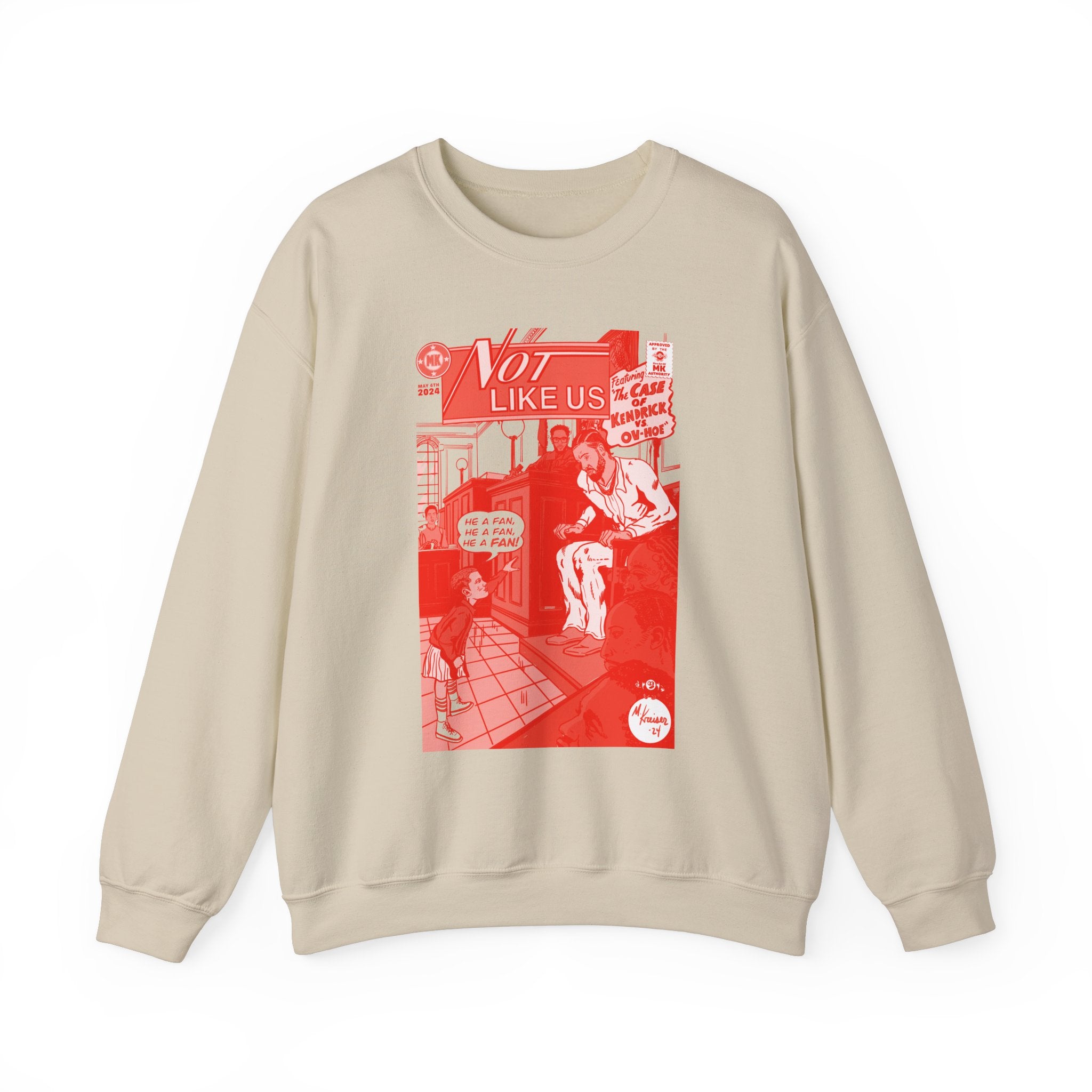 Not Like Us - RED VARIANT - Unisex Heavy Blend™ Crewneck Sweatshirt