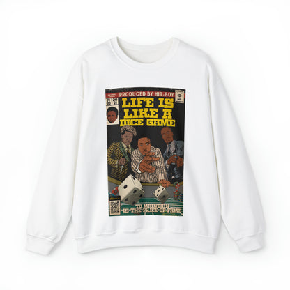 Nas, Cordae, & Freddie, Life Is Like A Dice Game - Unisex Heavy Blend™ Crewneck Sweatshirt