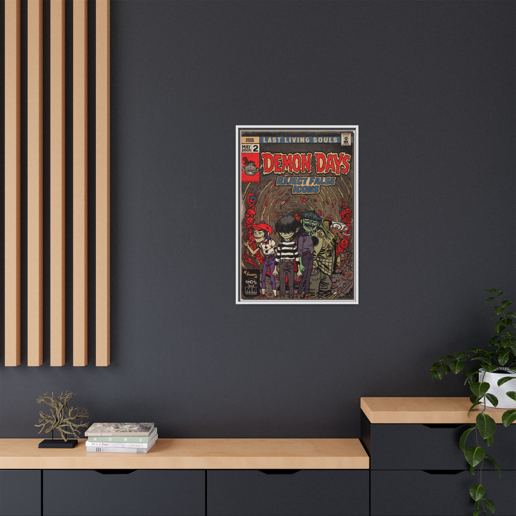 Demon Days - Matte Canvas, Framed (Multi-color)