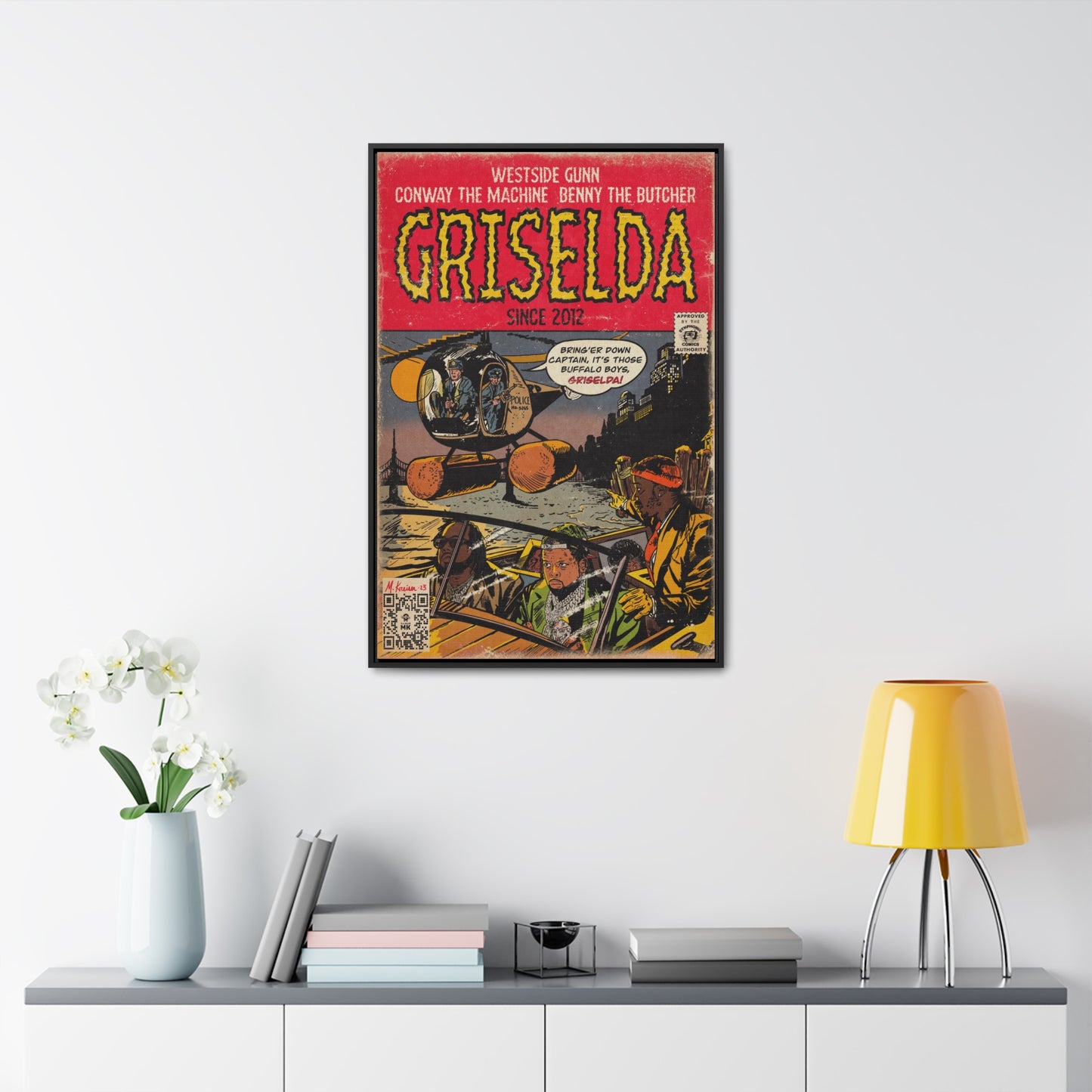 Griselda - Comic Book Art - Gallery Canvas Wraps, Vertical Frame