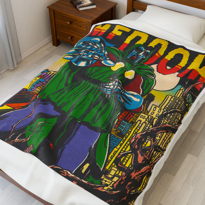 DOOM Comic Book Art - MK Comics Velveteen Plush Blanket