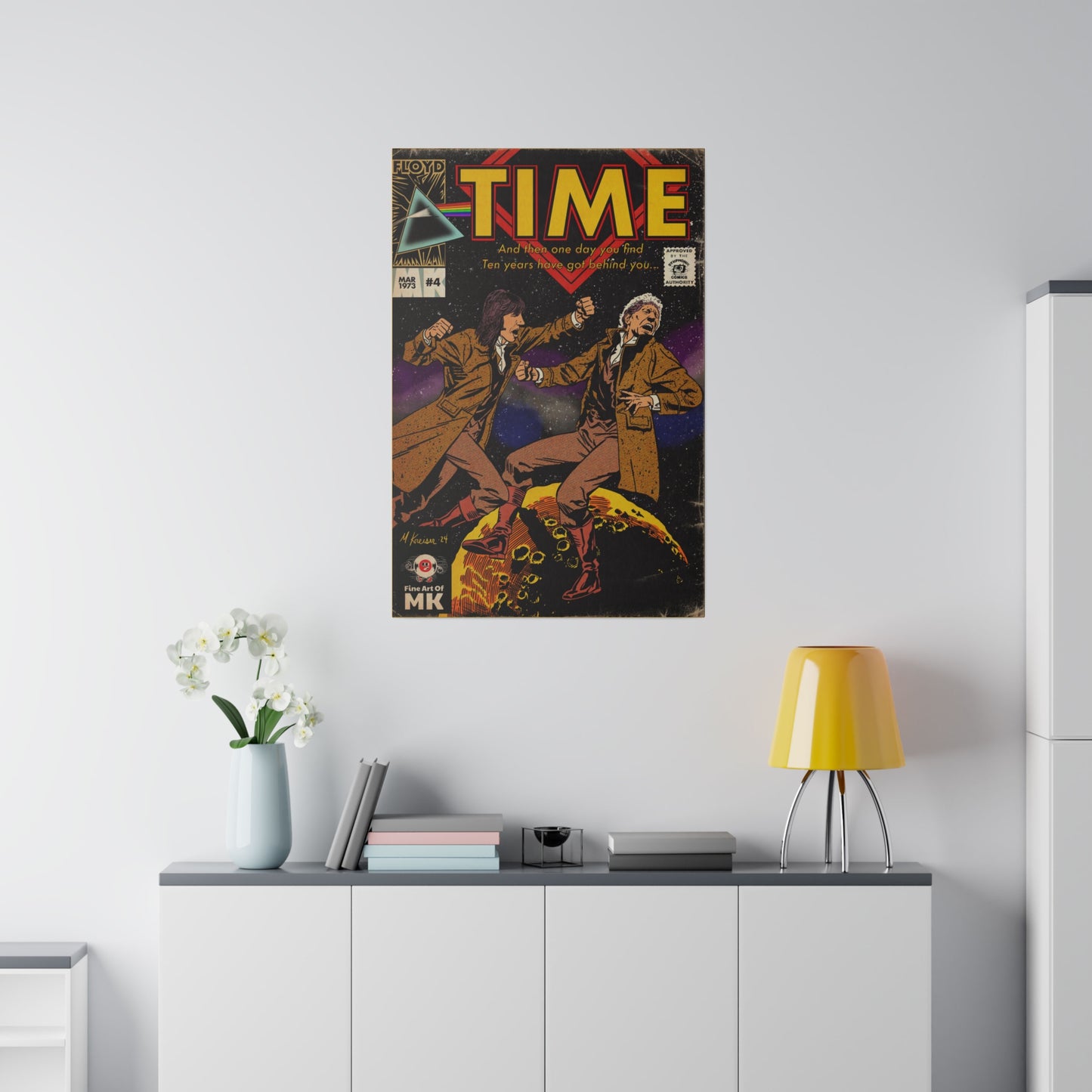 Pink Floyd- Time - Matte Canvas, Stretched, 0.75"