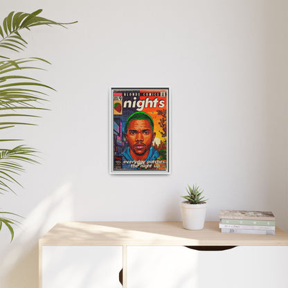 Frank Ocean -Nights - Matte Canvas, Framed (Multi-color)
