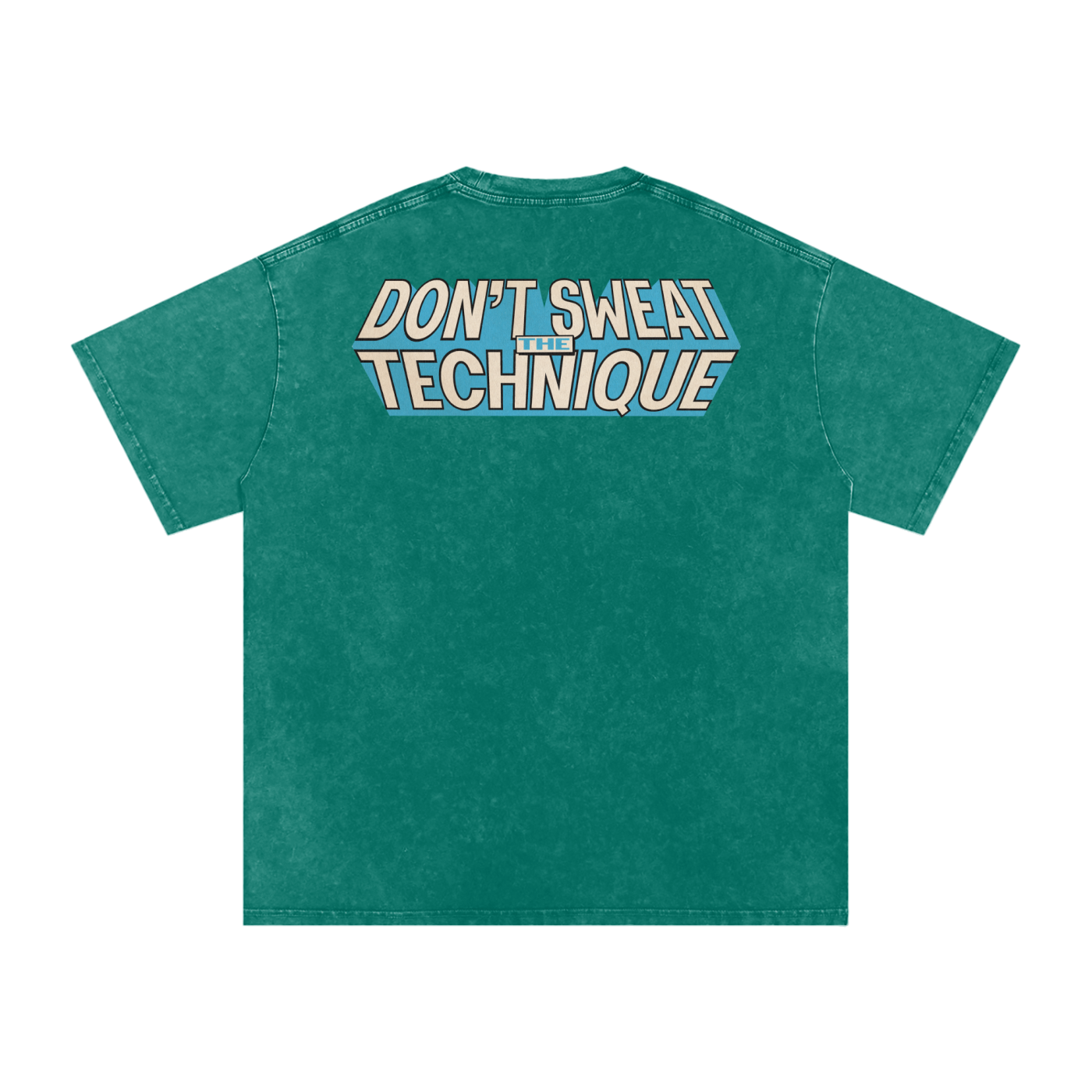 Don't Sweat the Technique - Snow Washed Oversized Cotton T-Shirt