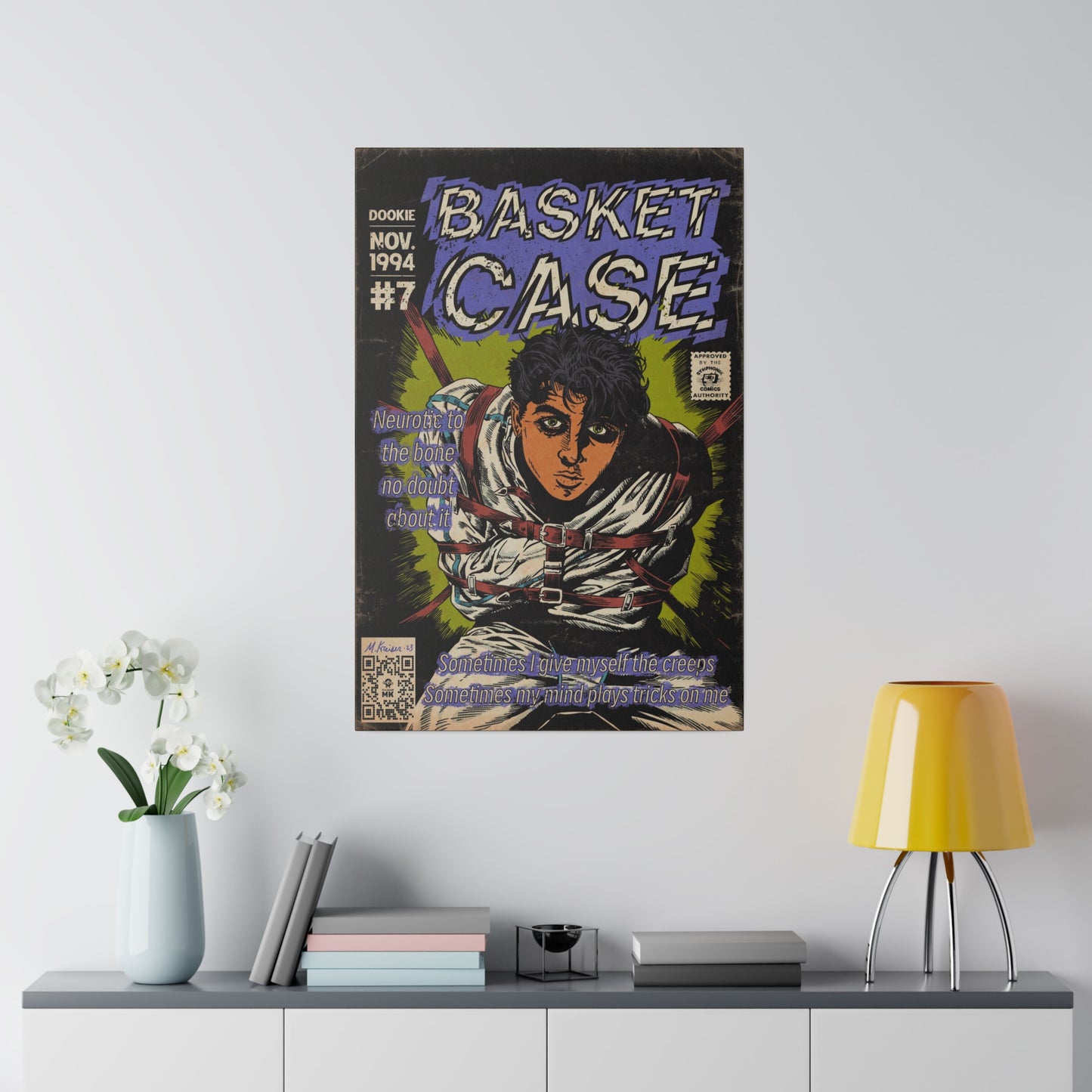 Green Day - Basket Case - Matte Canvas, Stretched, 0.75"