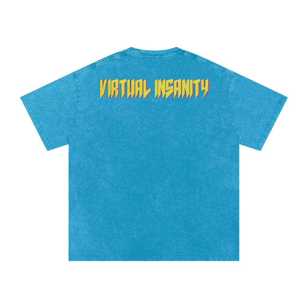Virtual Insanity - Snow Washed Oversized Cotton T-Shirt
