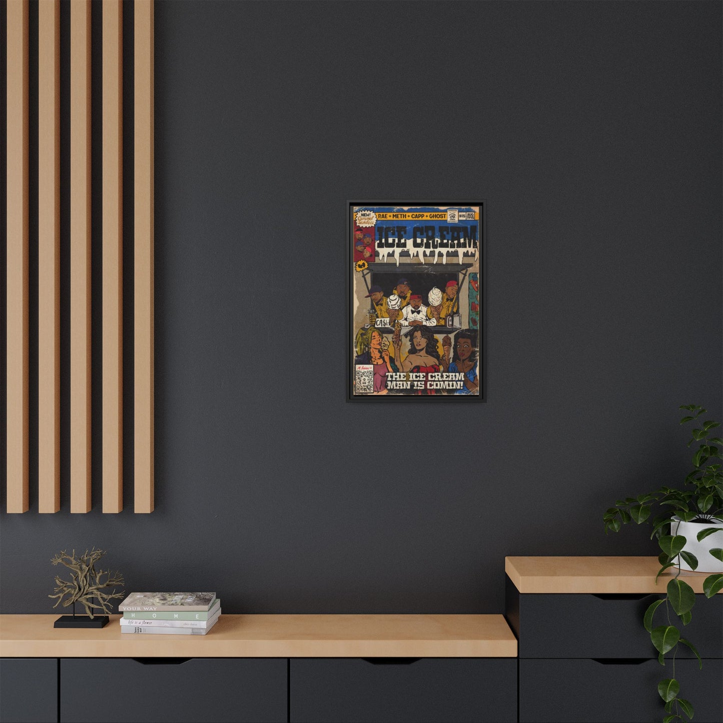 Raekwon- Ice Cream - Gallery Canvas Wraps, Vertical Frame