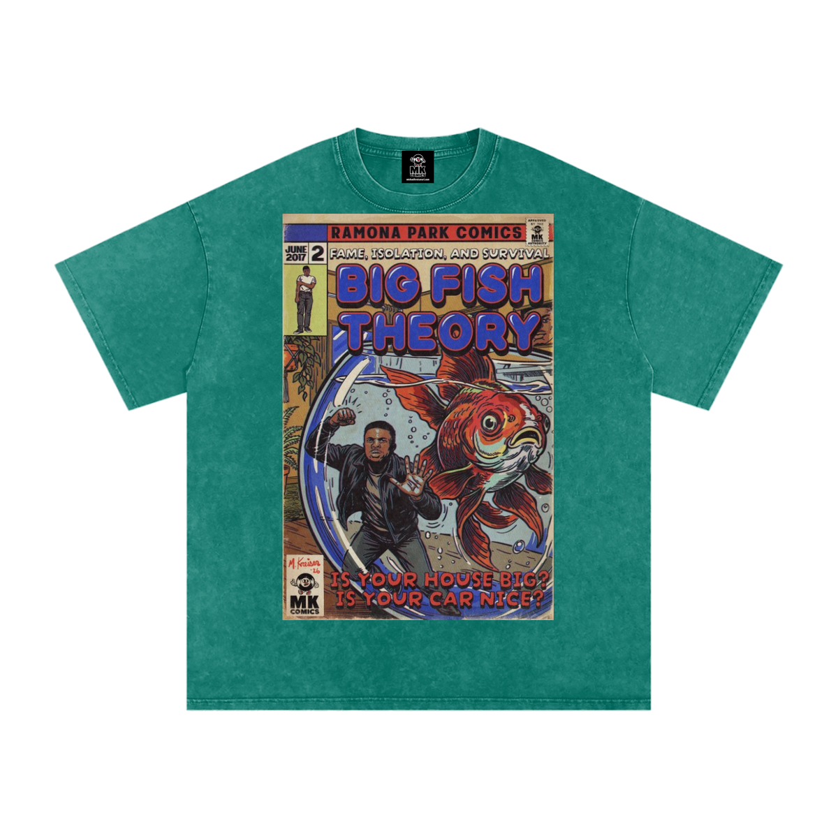 Big Fish Theory - Snow Washed Oversized Cotton T-Shirt