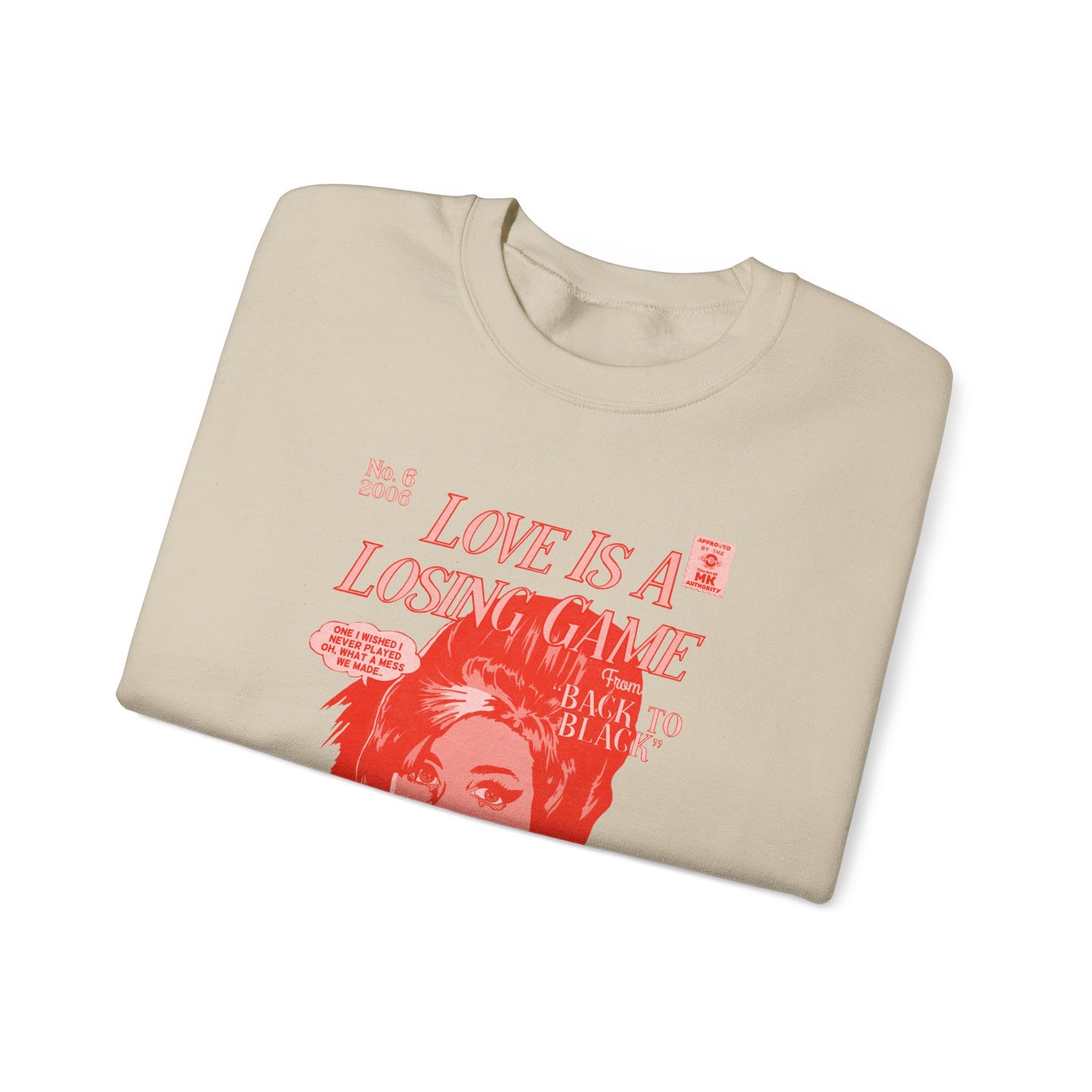 Amy Winehouse - Love is a Losing Game - RED VARIANT - Unisex Heavy Blend™ Crewneck Sweatshirt