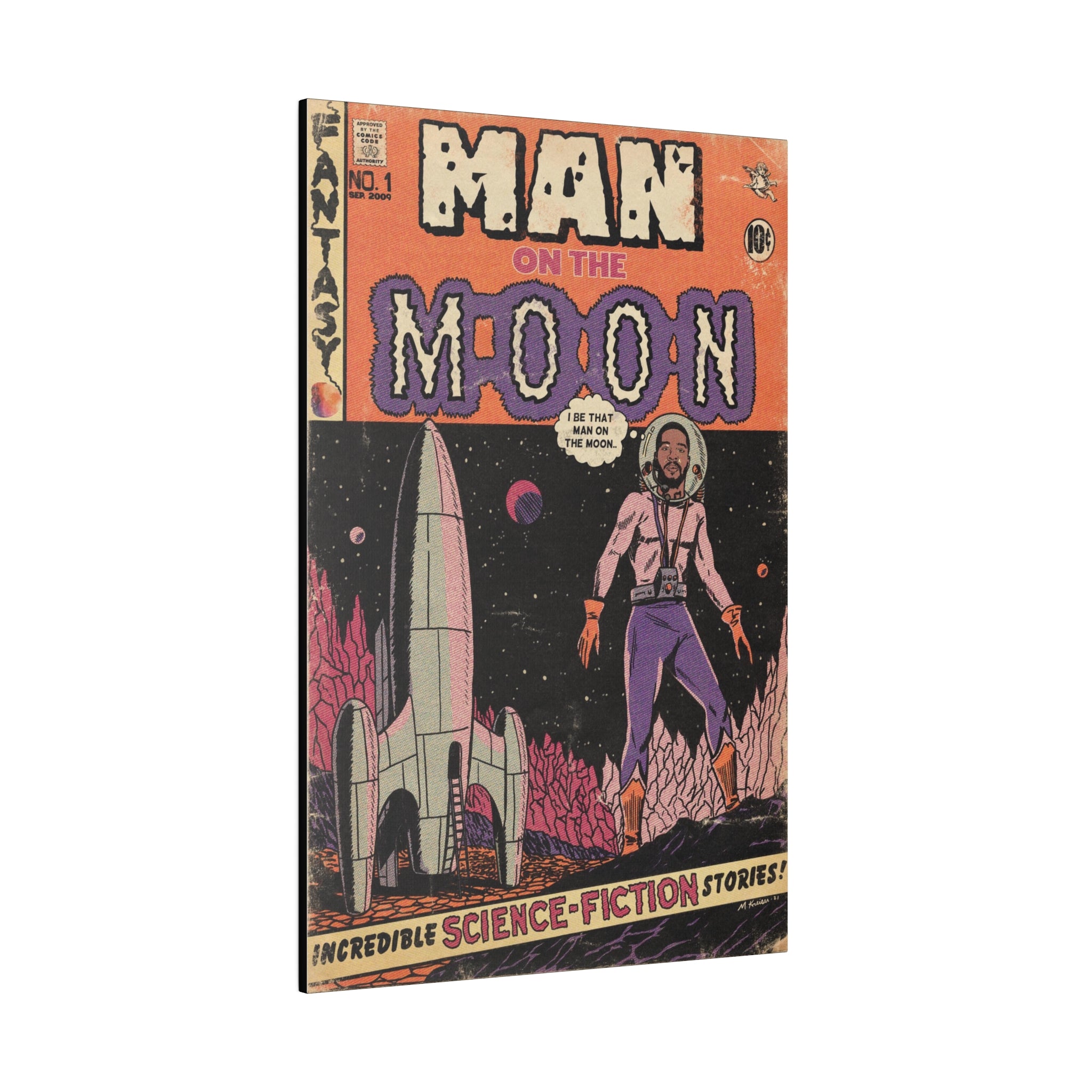 Man On The Moon - Matte Canvas, Stretched, 0.75"