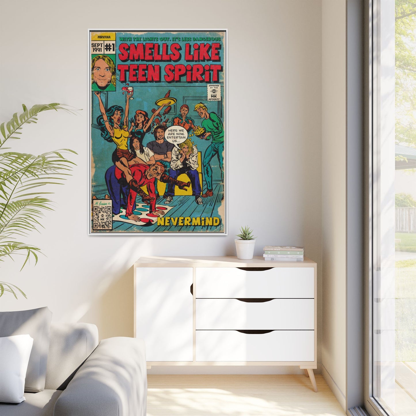 Nirvana - Smells Like Teen Spirit -  Gallery Canvas Wraps, Vertical Frame