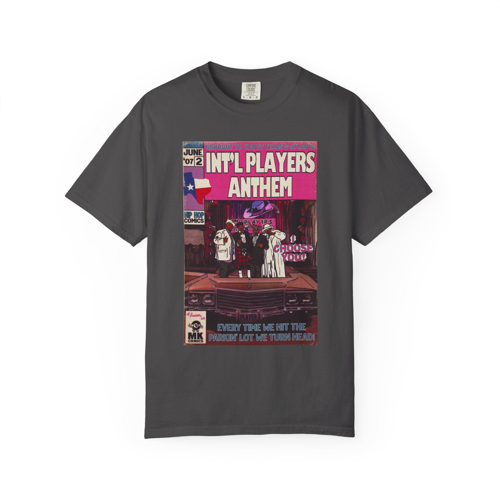Int’l Players Anthem - Unisex Comfort Colors T-shirt | Hip Hop Graphic Tee, Garment-Dyed Soft Cotton, Relaxed Fit