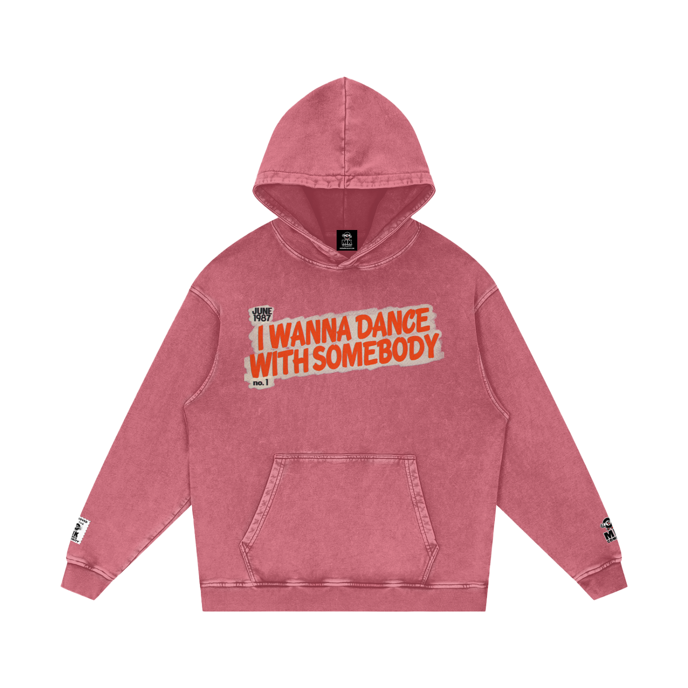 I Wanna Dance with Somebody - Snow Washed Loose Cotton Hoodie