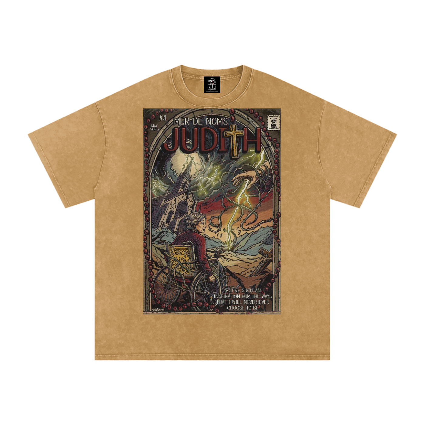 Judith - Snow Washed Oversized Cotton T-Shirt