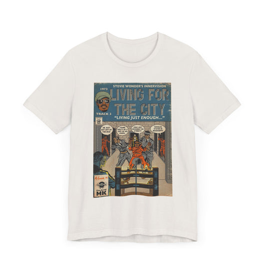 Stevie Wonder - Living For The City - Unisex Jersey Short Sleeve Tee