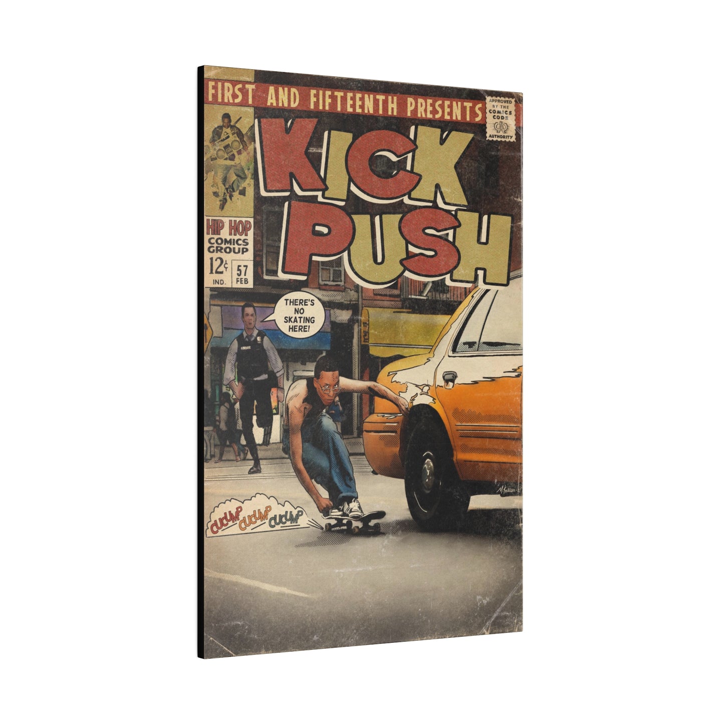 Lupe Fiasco- Kick, Push - Matte Canvas, Stretched, 0.75"