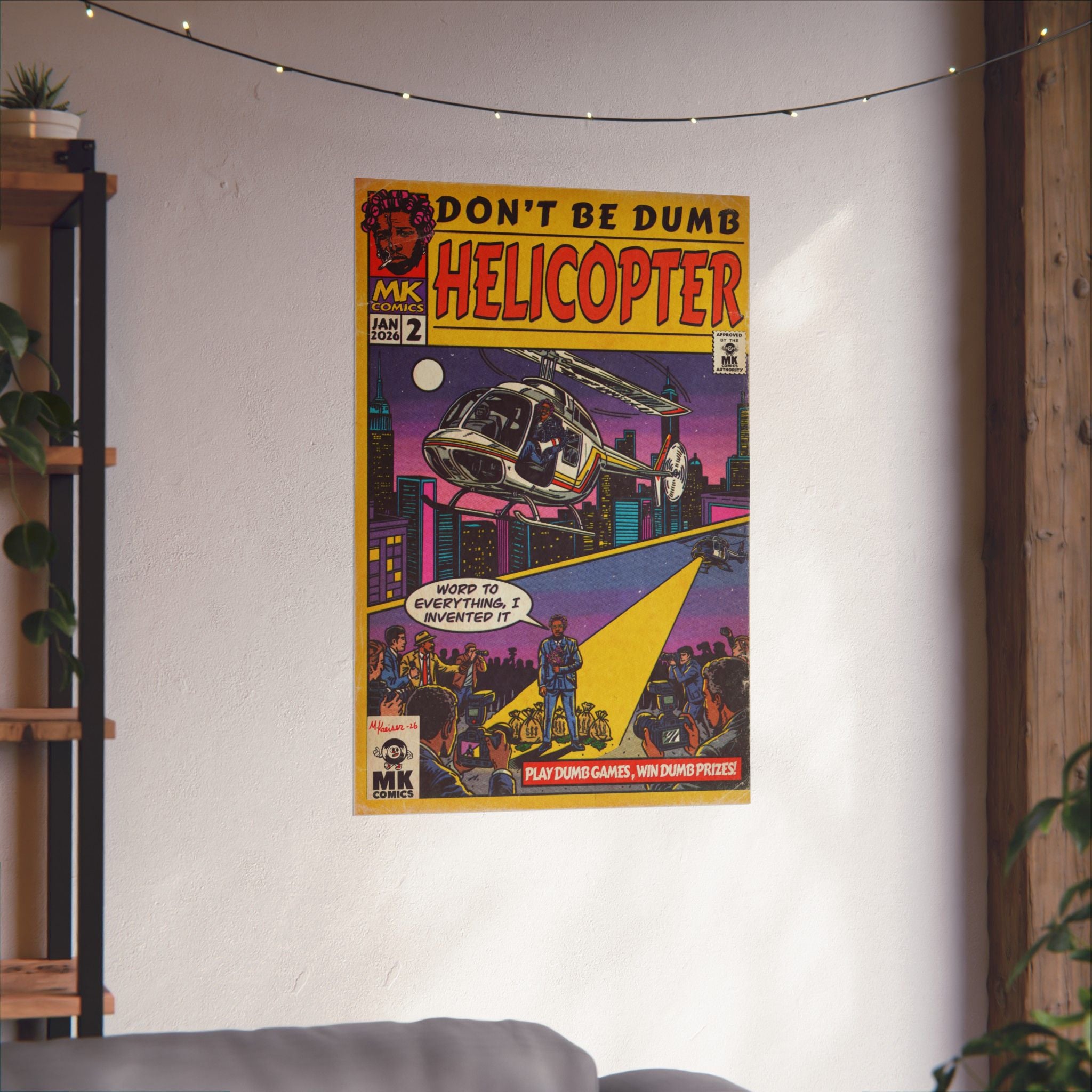 Helicopter - Matte Vertical Posters