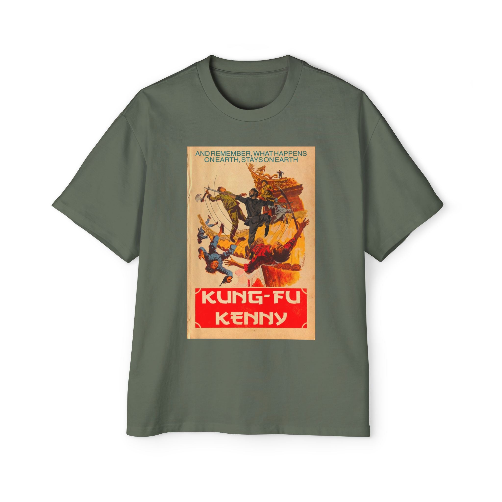 Kung-Fu Kenny - Men's Heavy Oversized Tee