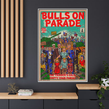 Bulls Parade -Matte Canvas, Framed (Multi-color)