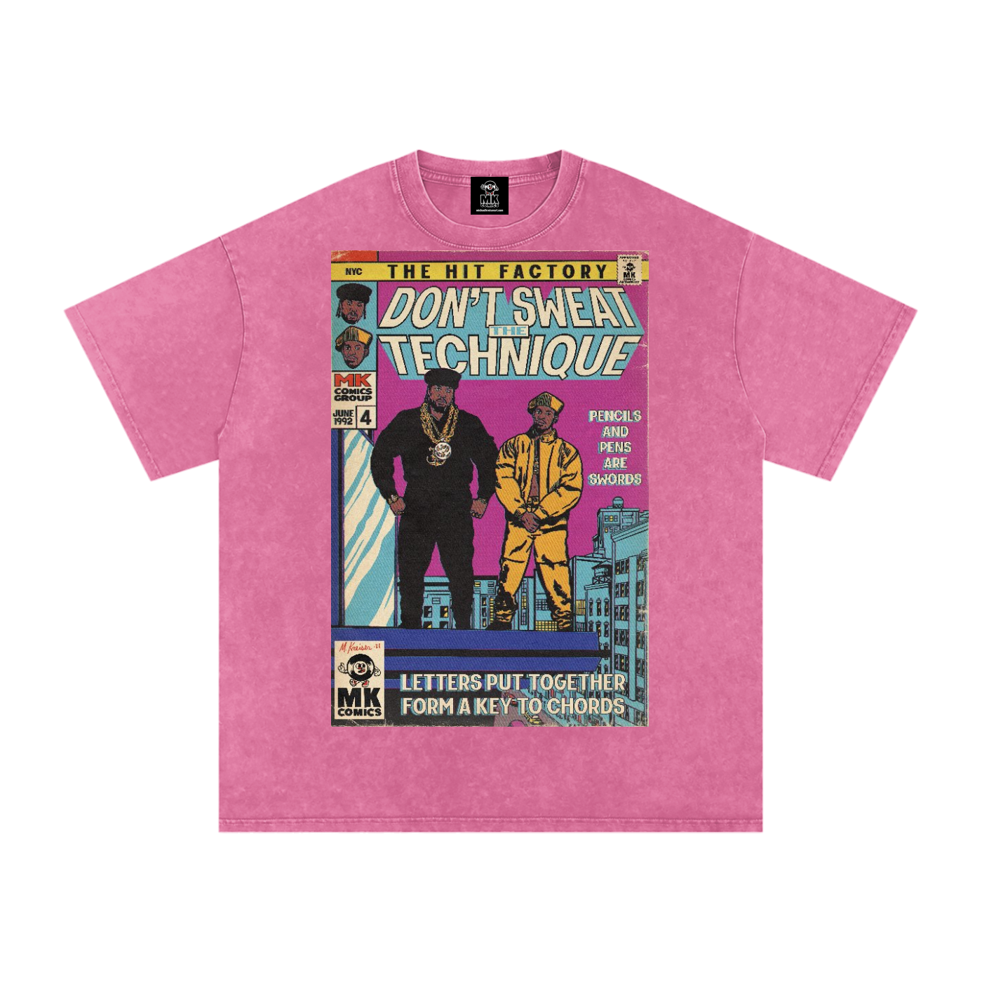 Don't Sweat the Technique - Snow Washed Oversized Cotton T-Shirt