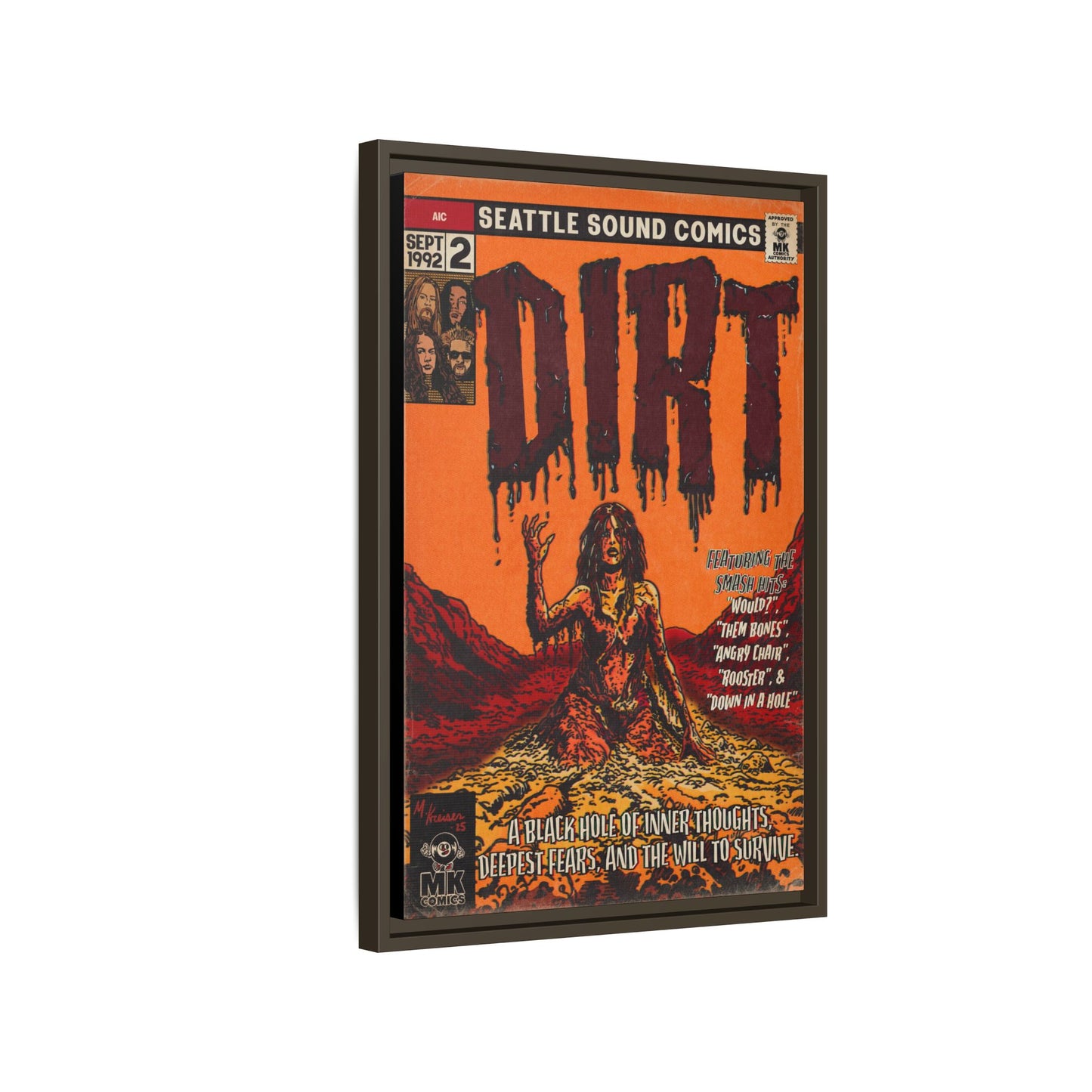 Dirt - Matte Canvas, Framed (Multi-color)