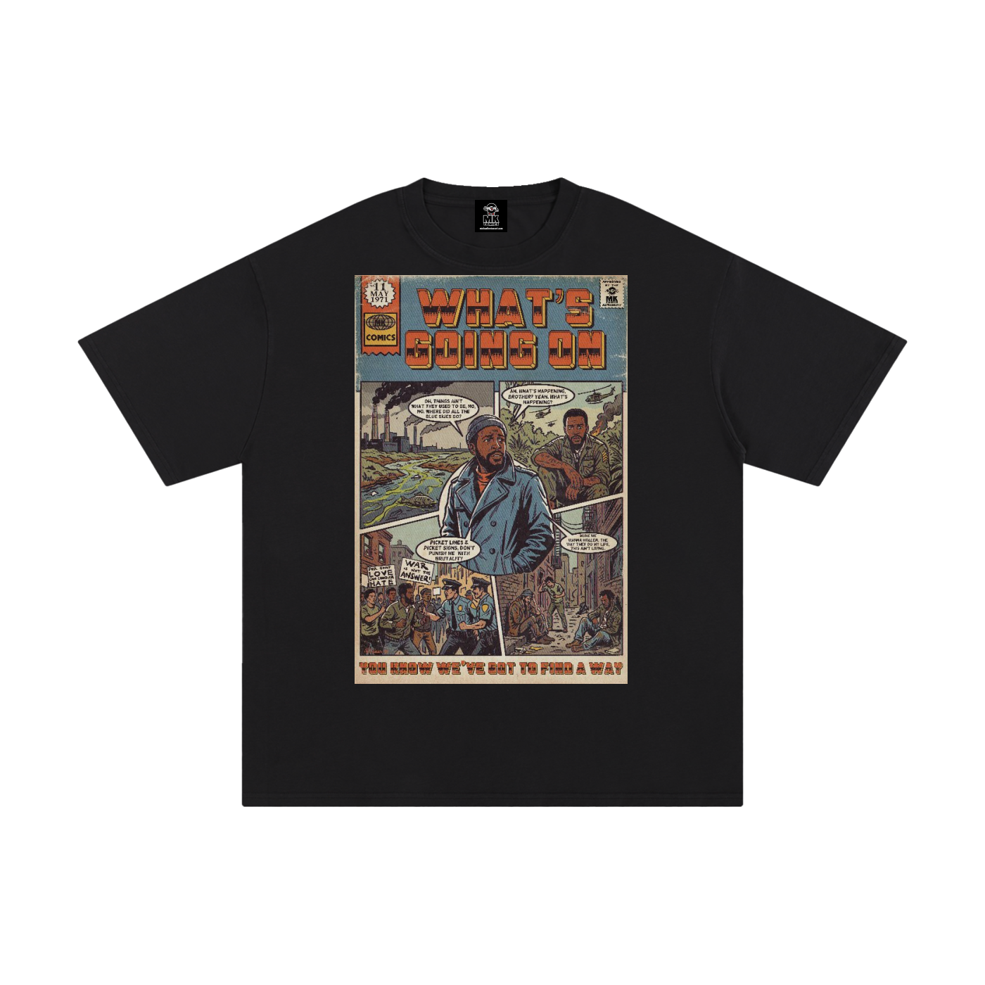 What's Going On - Unisex Pure Cotton T-Shirt