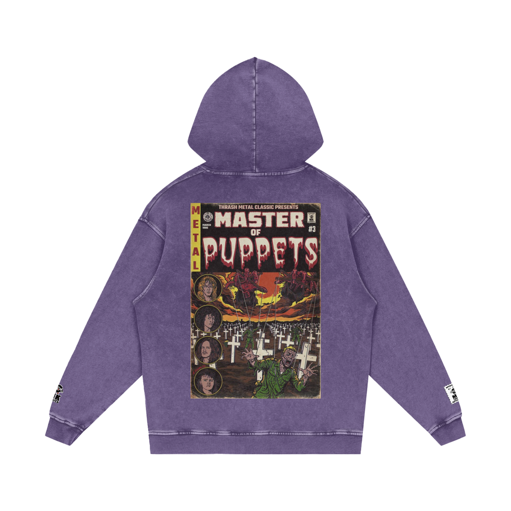 Master of Puppets - Snow Washed Loose Cotton Hoodie
