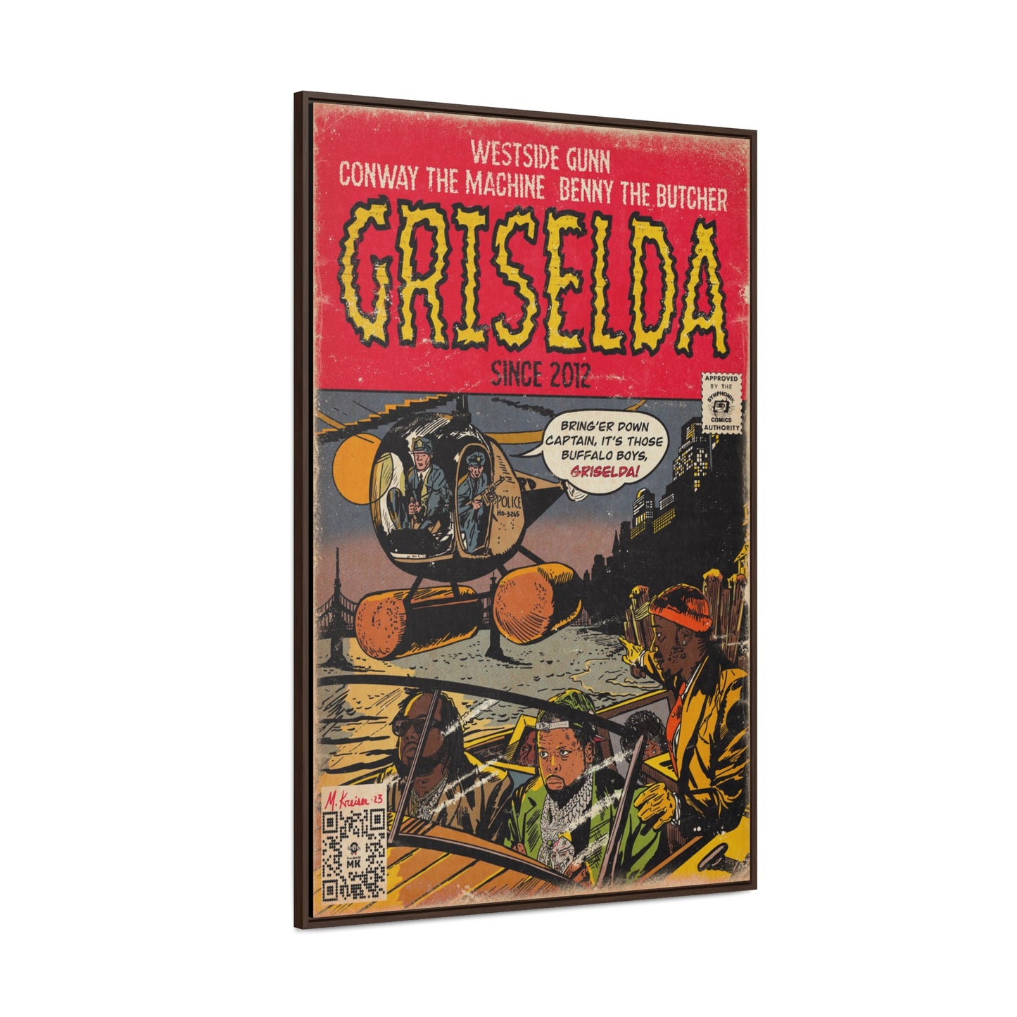 Griselda - Comic Book Art - Gallery Canvas Wraps, Vertical Frame