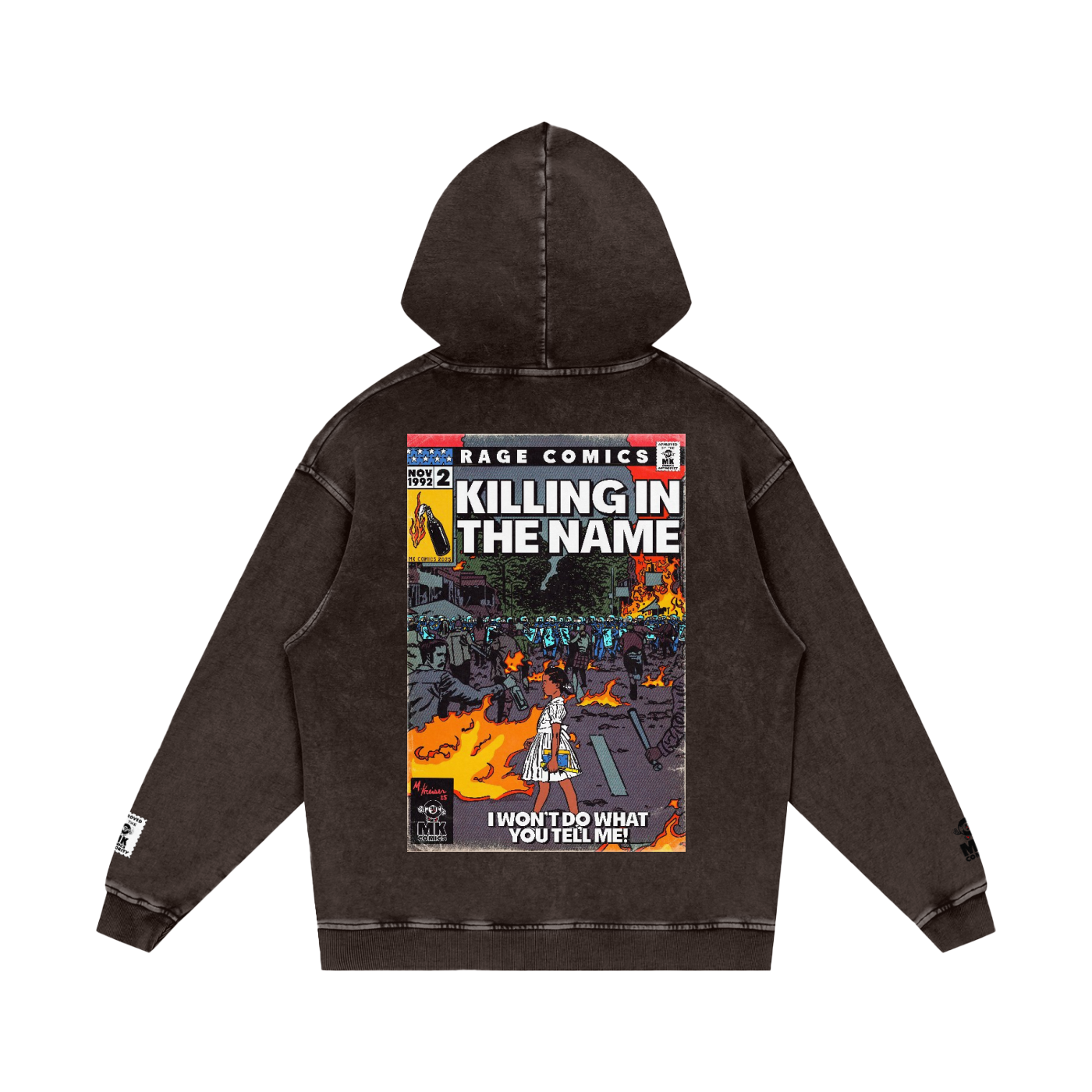 Killing in the Name - Snow Washed Loose Cotton Hoodie