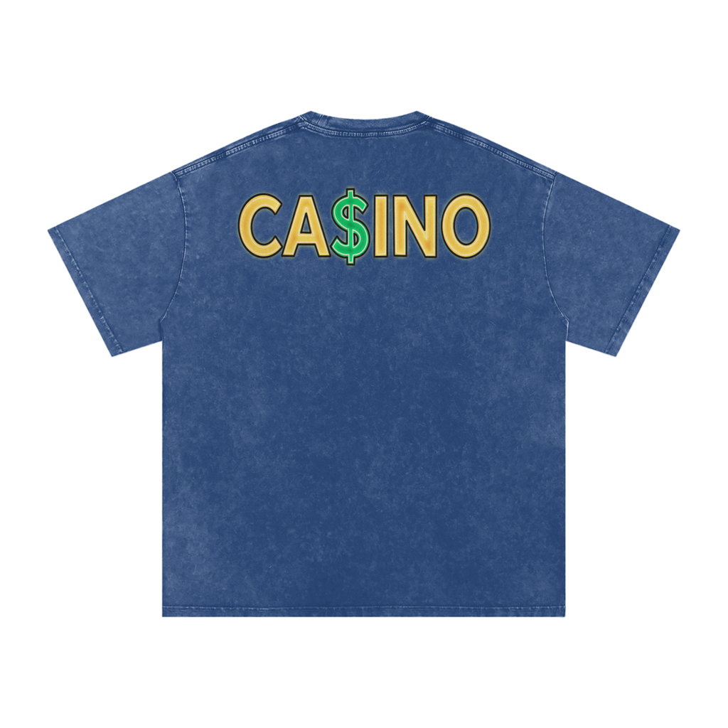 Casino - Snow Washed Oversized Cotton T-Shirt