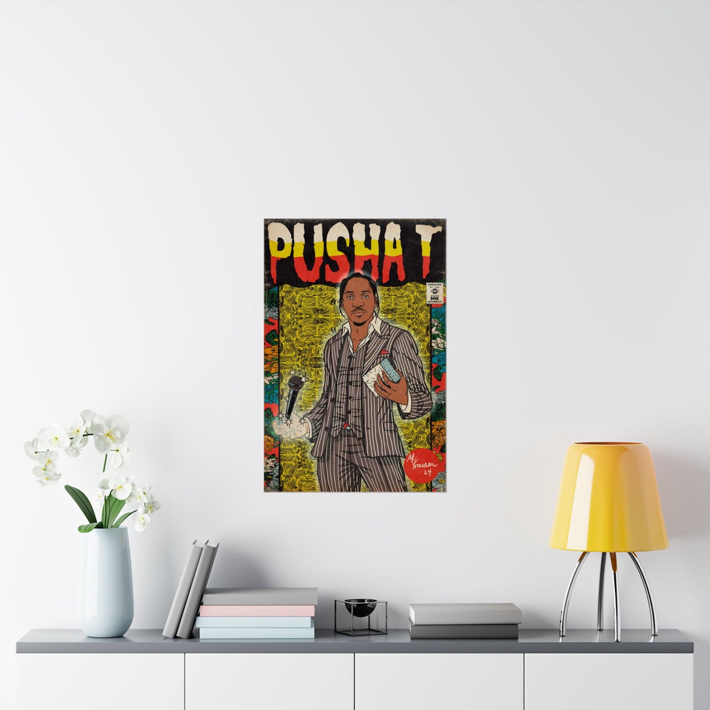 Pusha T - Comic Book Art - Matte Vertical Poster