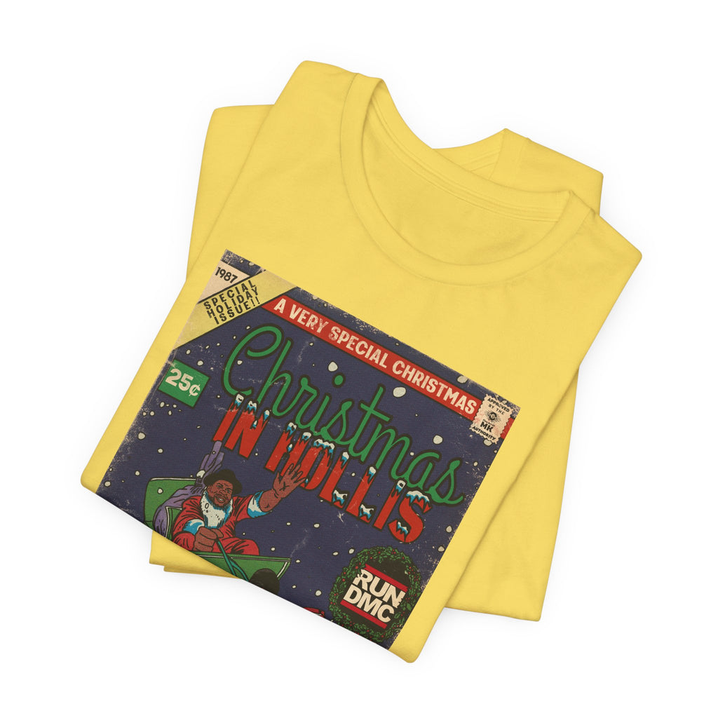 Christmas In Hollis - Hip Hop Comic Art - Unisex Jersey Short Sleeve Tee