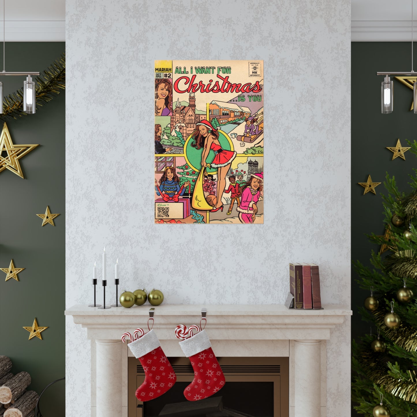 Mariah Carey - All I Want For Christmas.. - Vertical Matte Poster