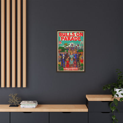 Bulls Parade -Matte Canvas, Framed (Multi-color)
