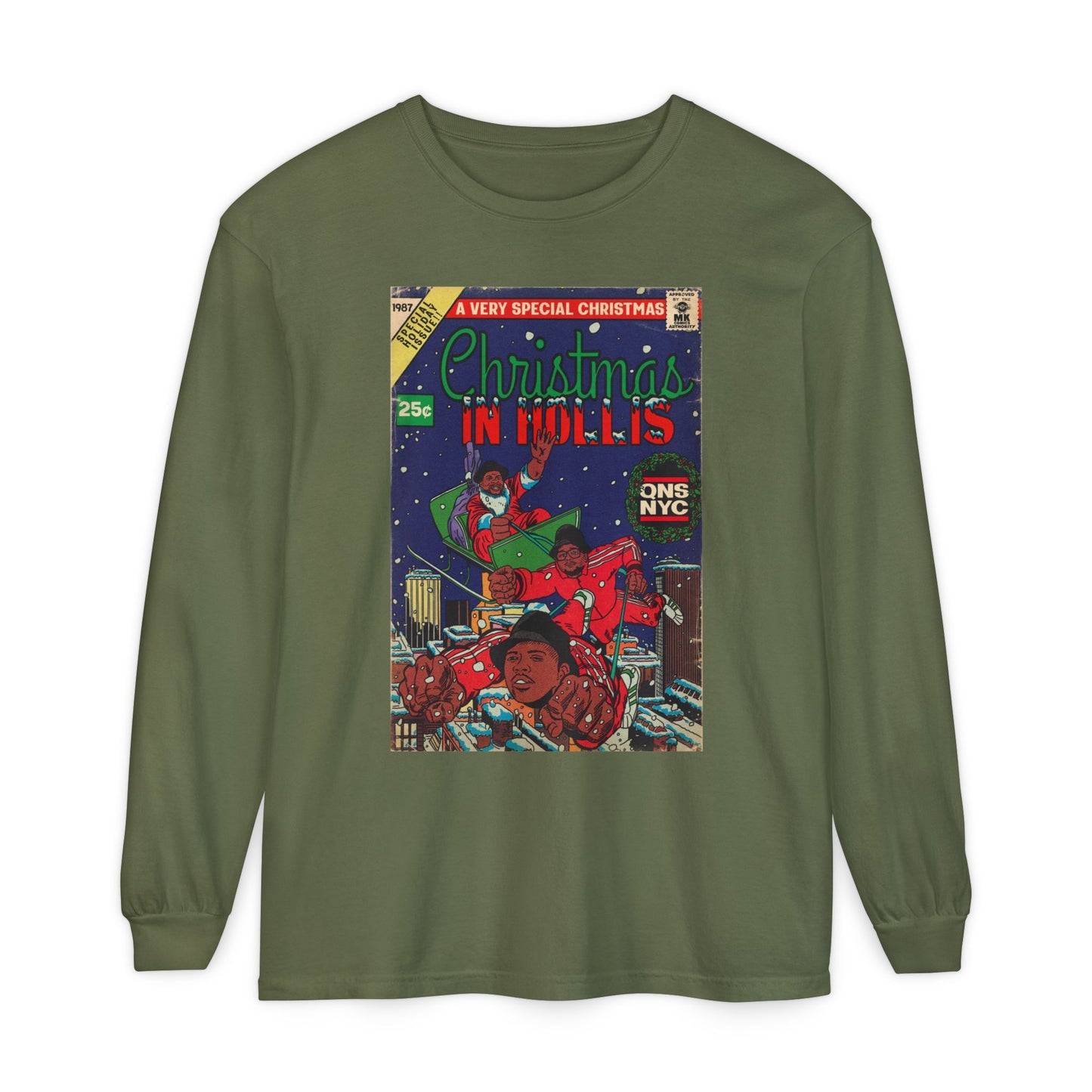 Christmas in Hollis - Unisex Comfort Colors Long Sleeve T-Shirt