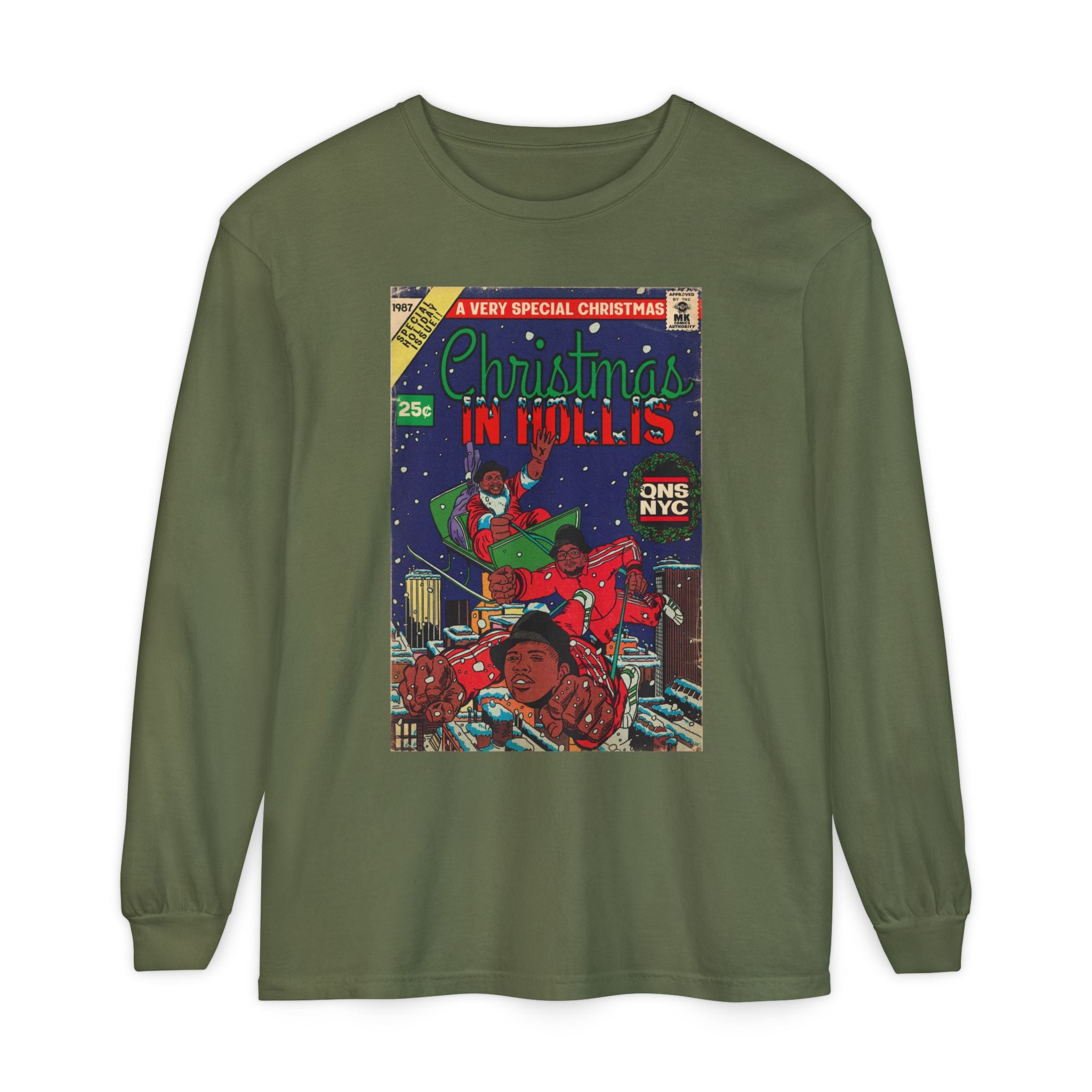 Christmas in Hollis - Unisex Comfort Colors Long Sleeve T-Shirt
