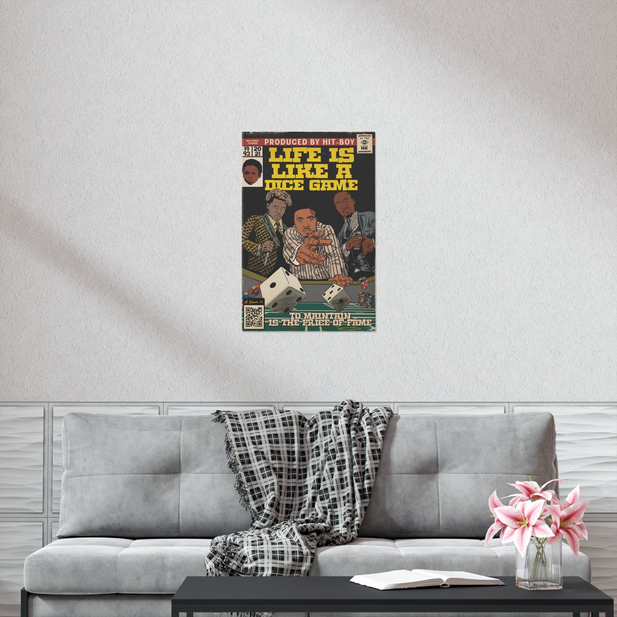 Life Is Like A Dice Game - Vertical Matte Poster