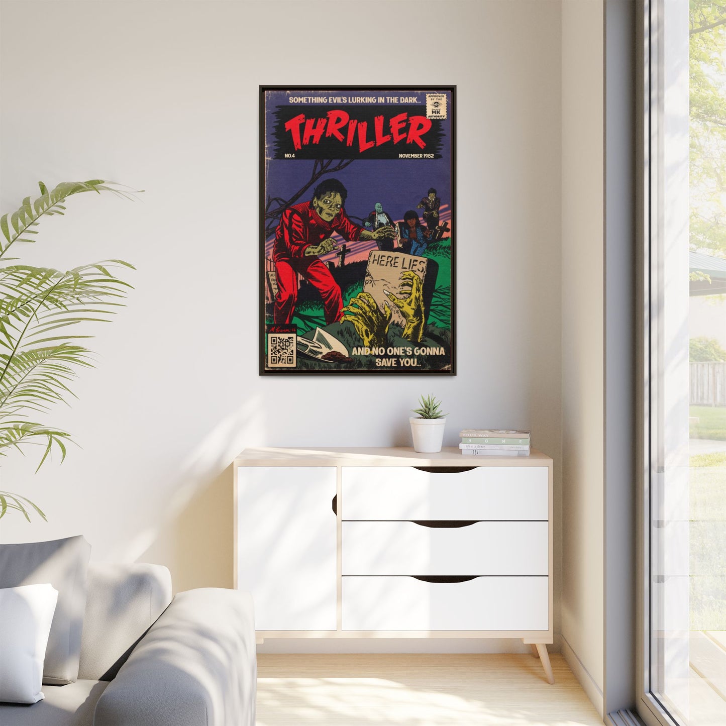 Michael Jackson- Thriller - Gallery Canvas Wraps, Vertical Frame