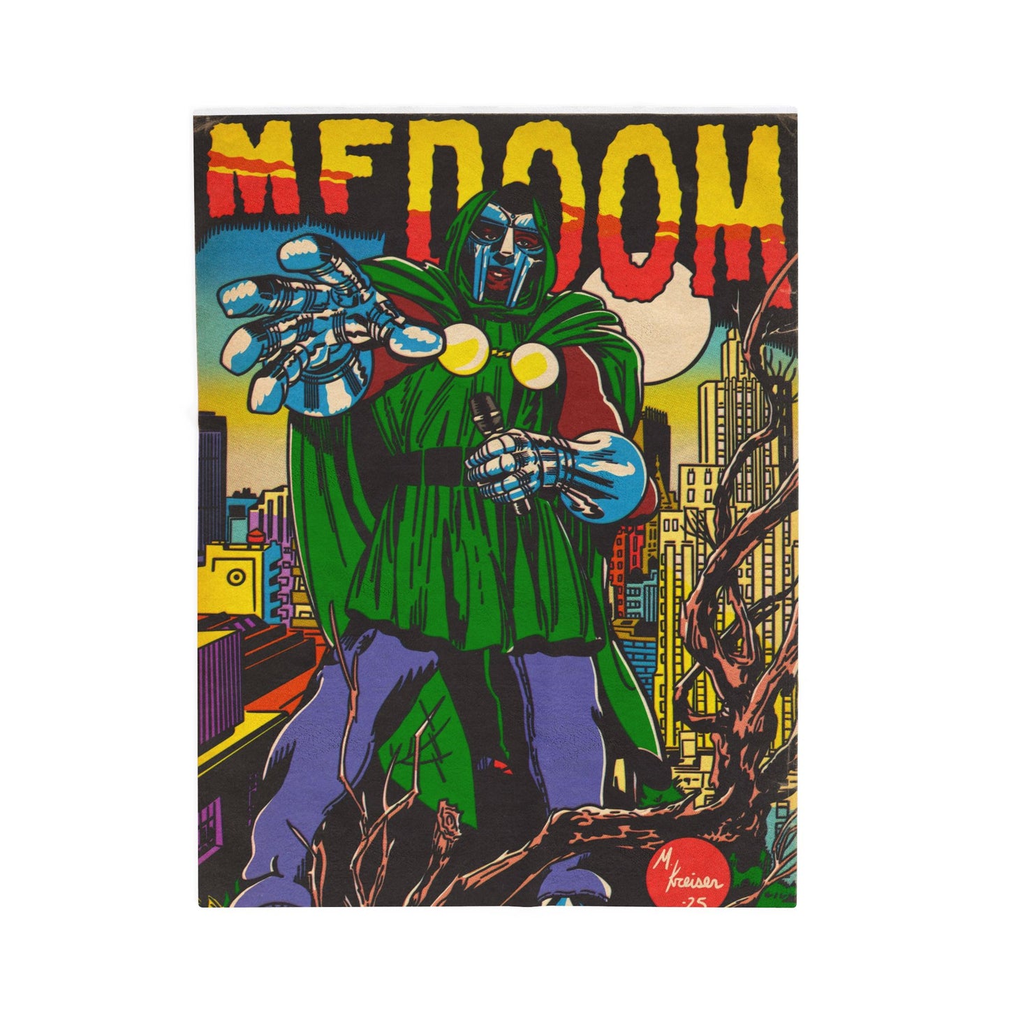 DOOM Comic Book Art - MK Comics Velveteen Plush Blanket