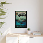 Swim Good - Matte Canvas, Framed (Multi-color)