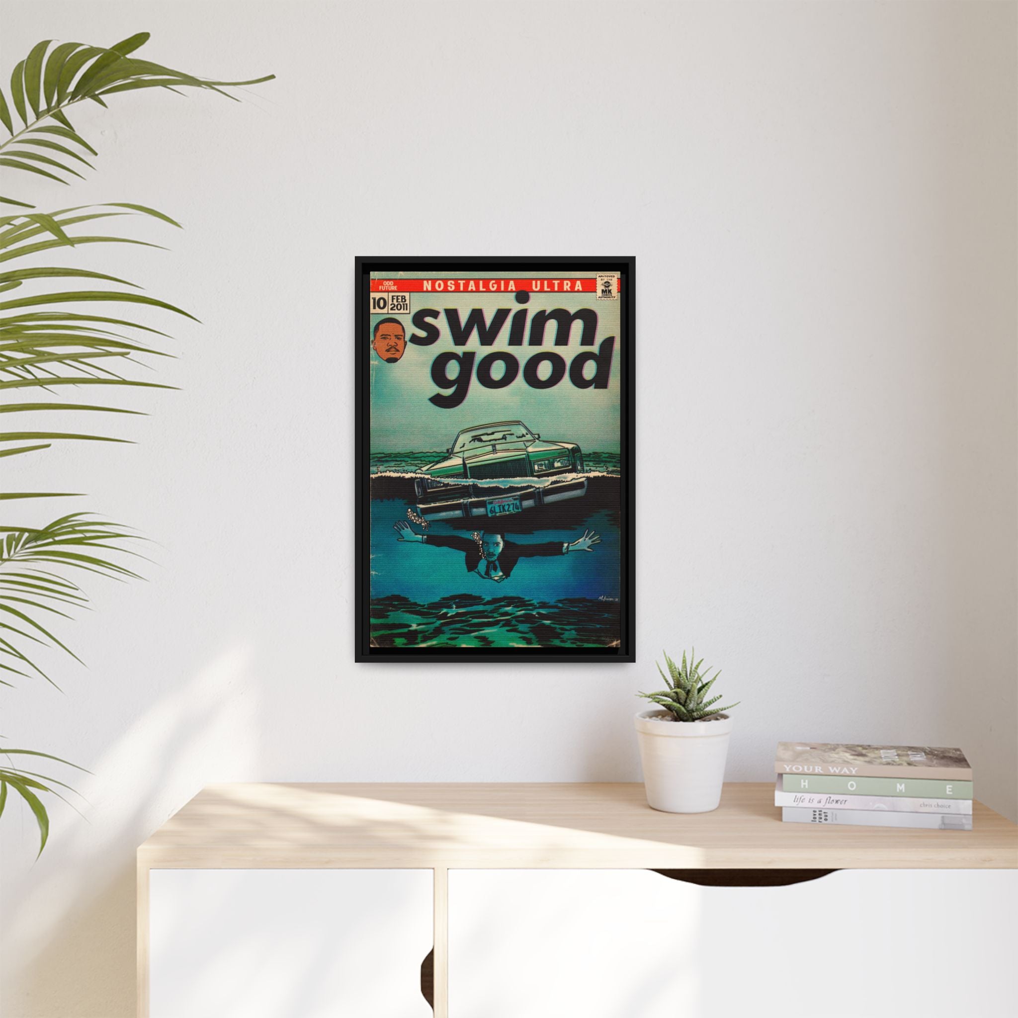 Swim Good - Matte Canvas, Framed (Multi-color)