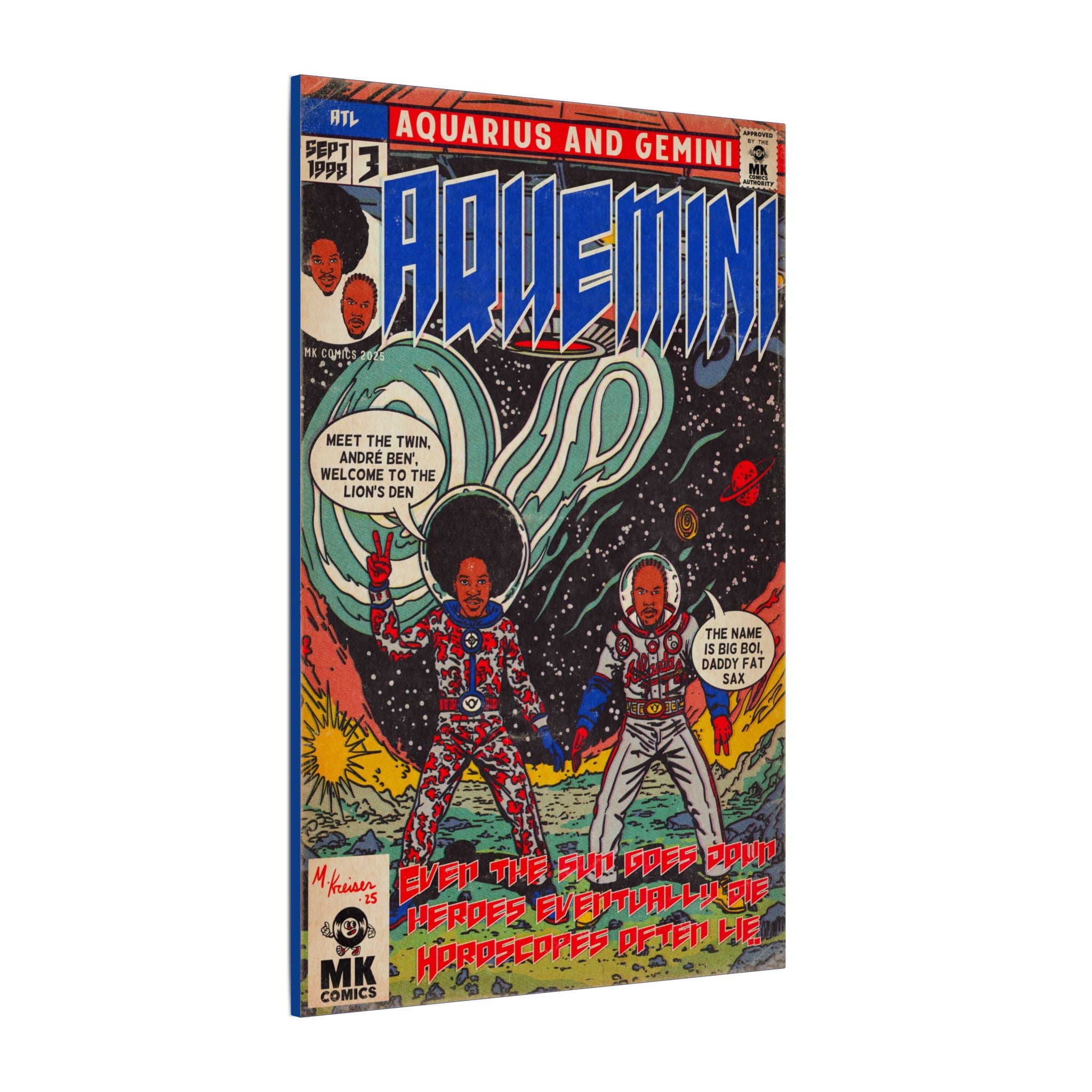 Aquemini - Comic Book Art - Matte Canvas, Stretched, 0.75" (Multi-Size)