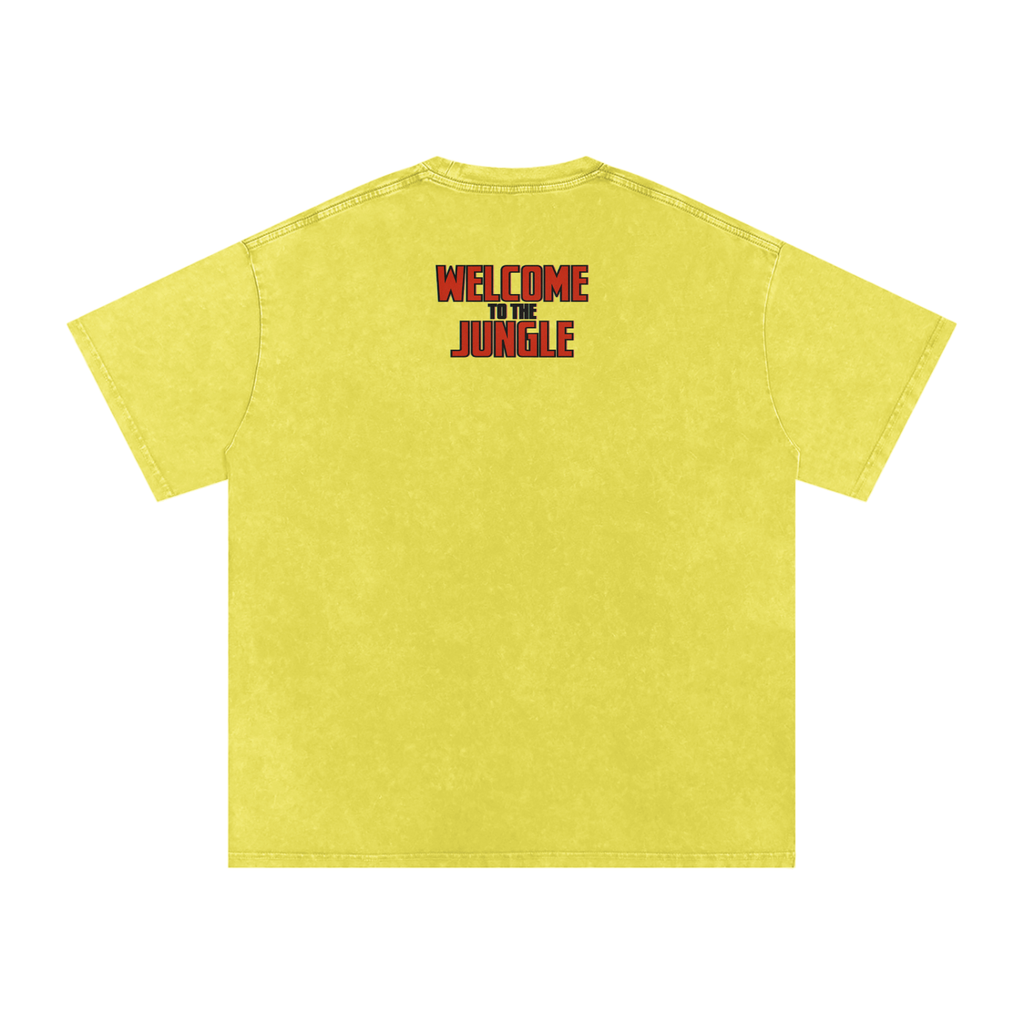 Welcome to the Jungle - Snow Washed Oversized Cotton T-Shirt