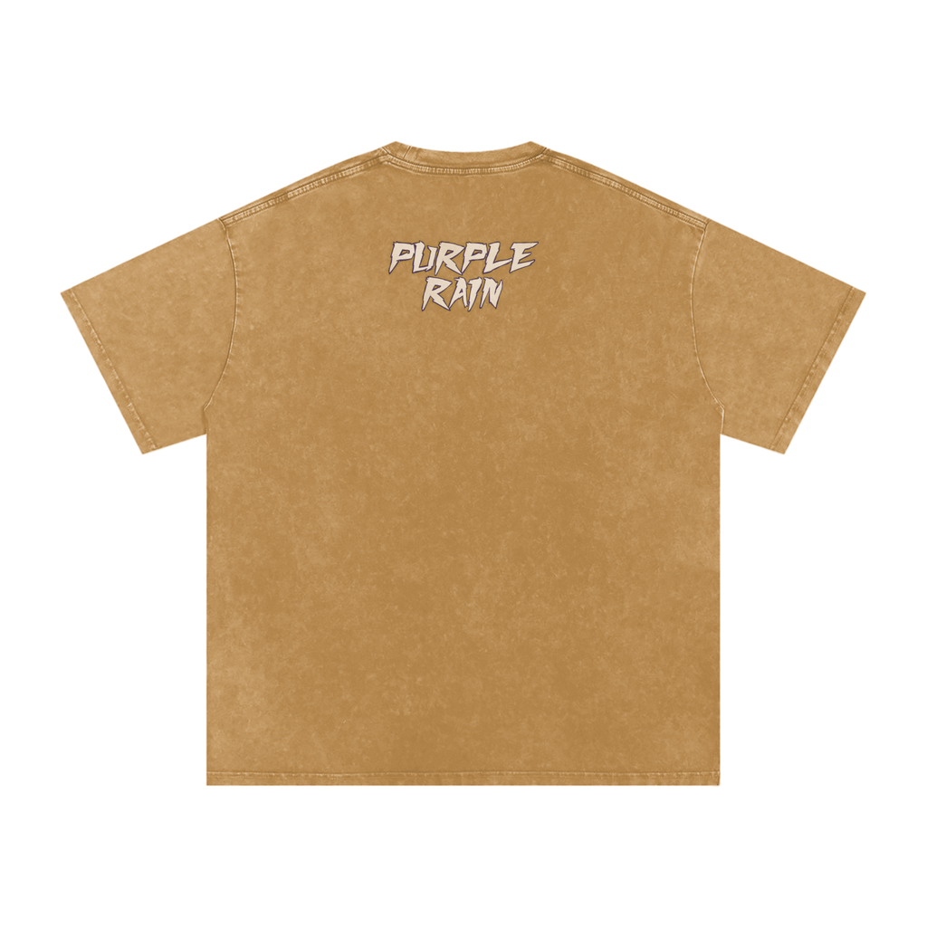 Purple Rain - Snow Washed Oversized Cotton T-Shirt