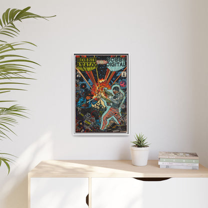 Analog vs. Digital - Matte Canvas, Framed (Multi-color)